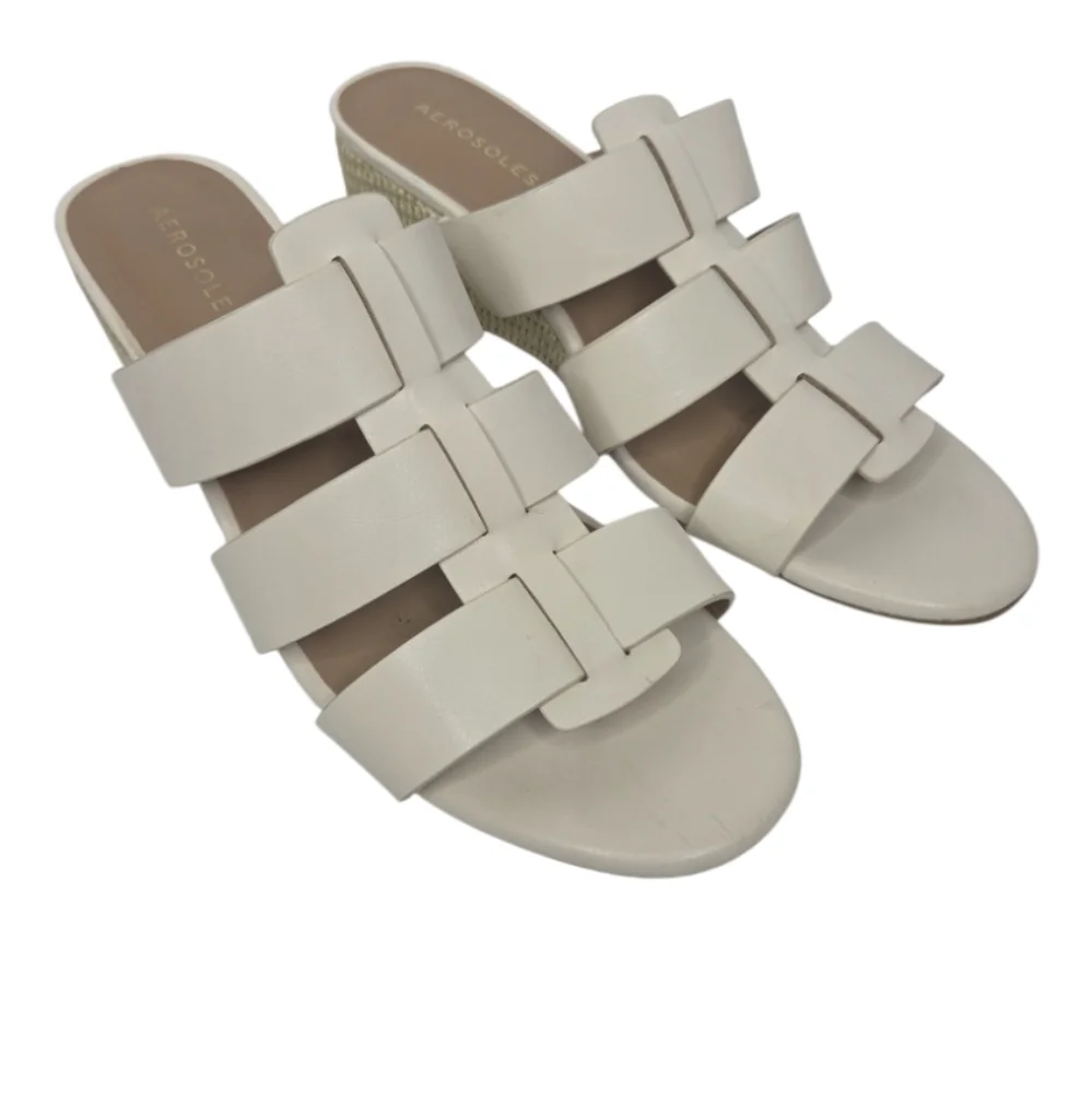 Aerosoles Wilma Wedge Sandal Eggnog Size 9.5